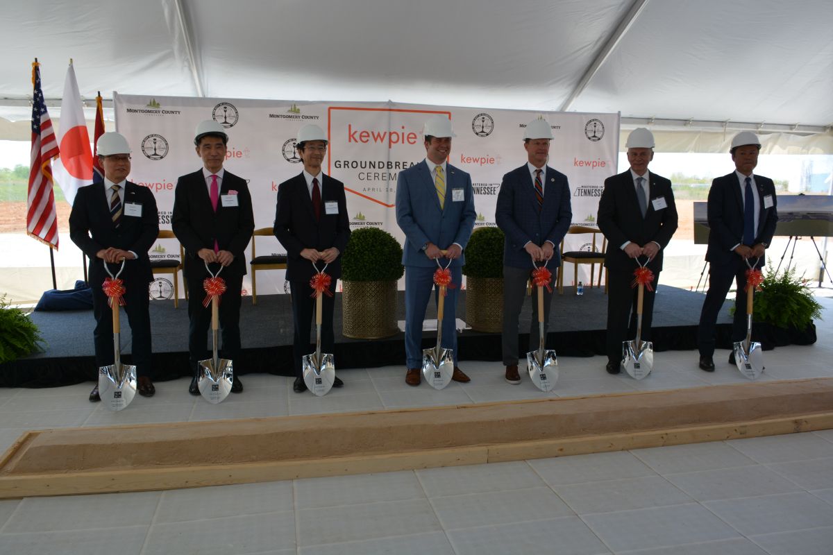 Groundbreaking ceremony for the new Q&B Foods, Kewpie, facility in Clarksville on Apr. 18, 2023. (Lee Erwin)