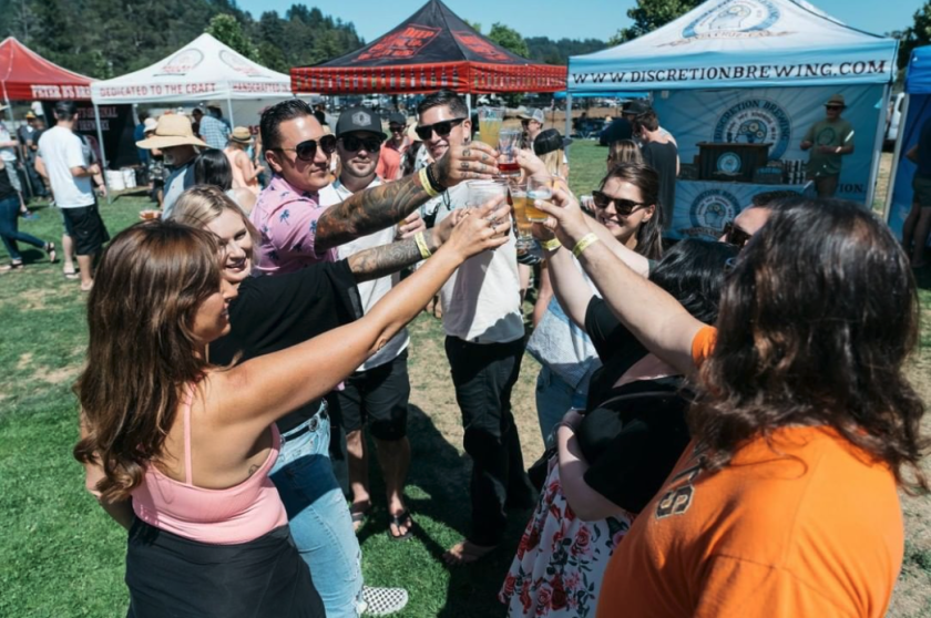 Hop 'N Barley festival-goers raise a toast